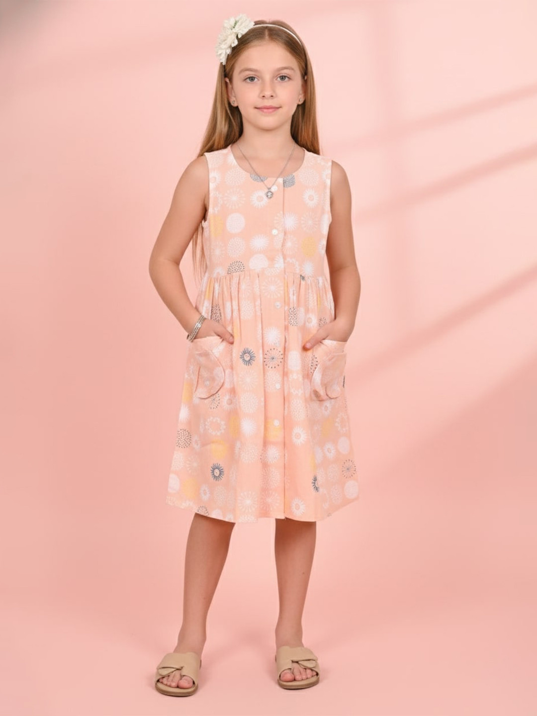 GIANNA Polka Dot Print A-Line Dress
