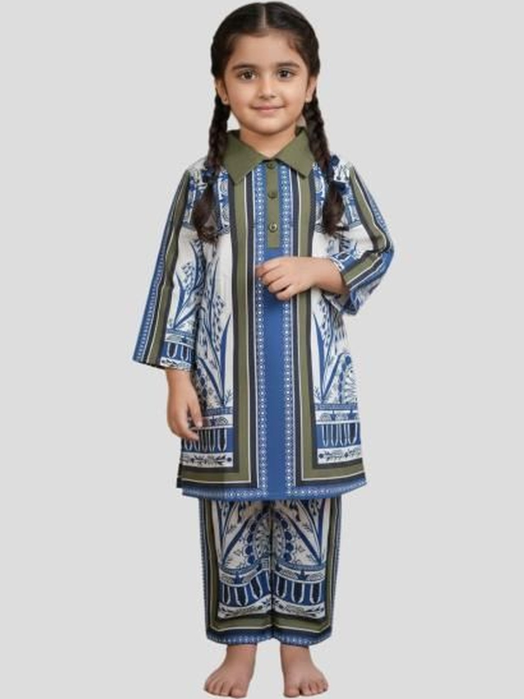 SOLACEACTIVE Girls Printed Clothing Set