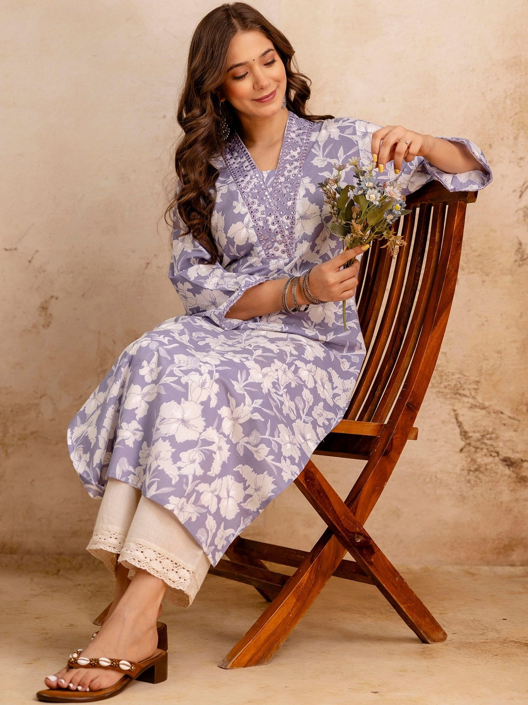 Sa Rasa Women Floral Printed Kurta