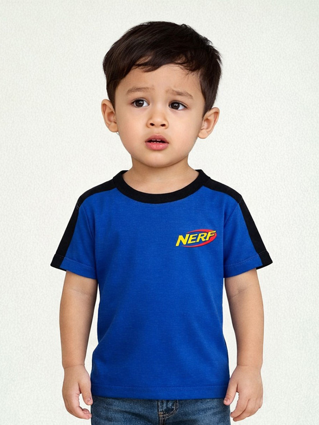 YK X Wildwoods Boys Nerf Printed Round Neck Half Sleeve T- shirt