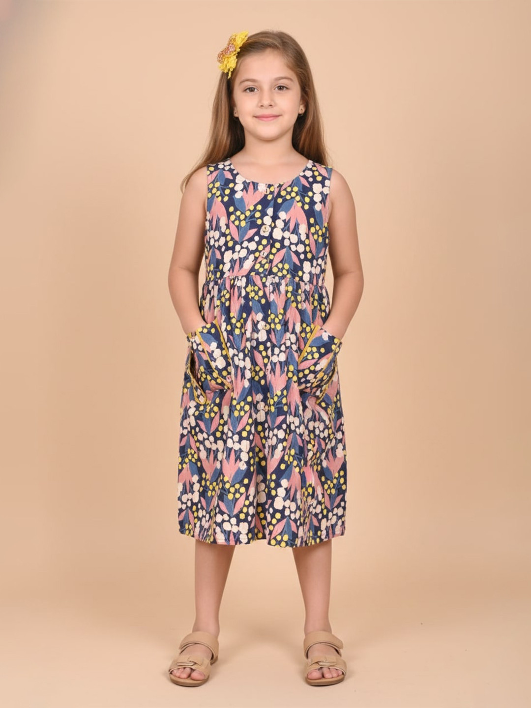 GIANNA Polka Dot Print A-Line Dress