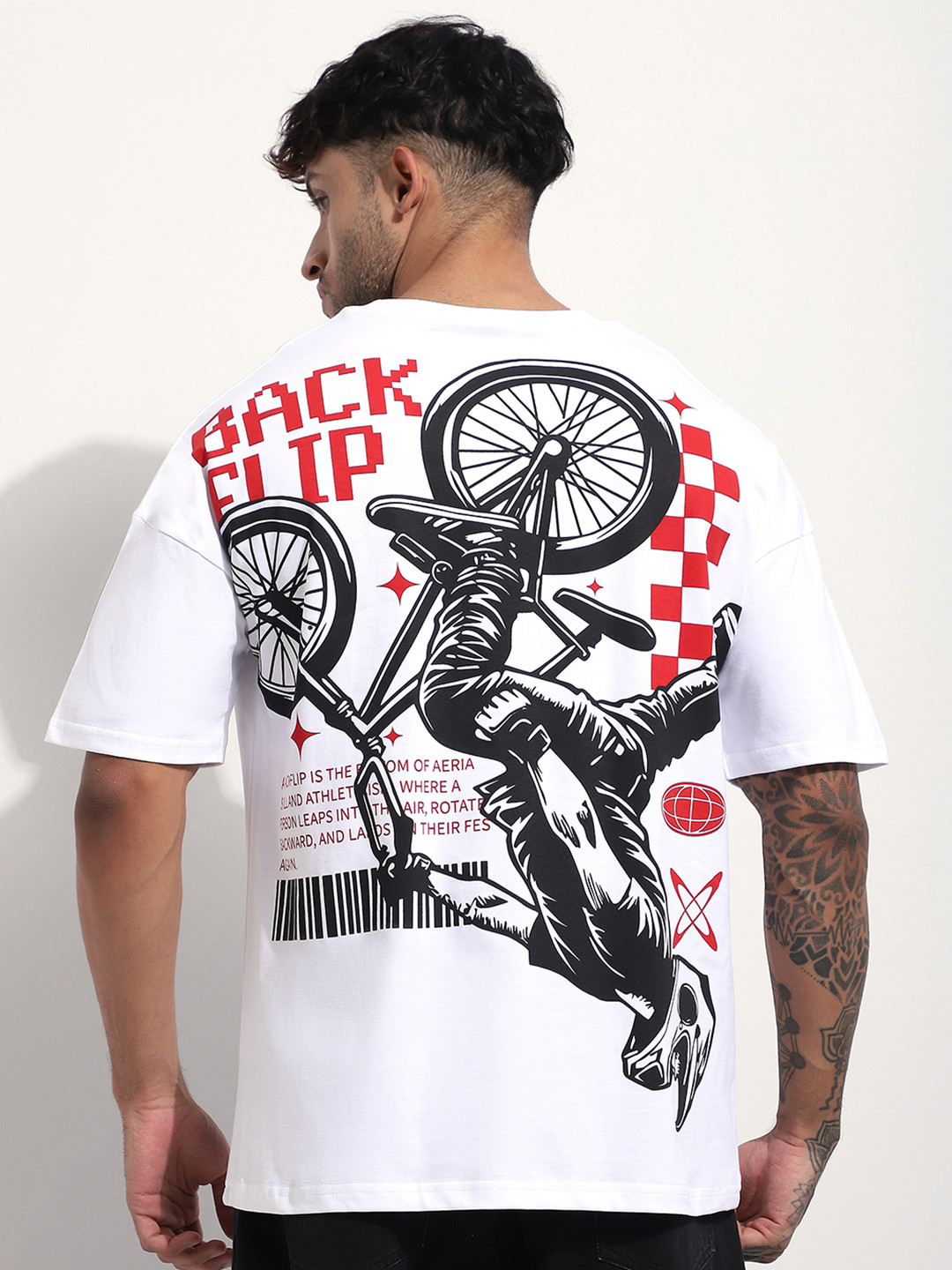Stormborn Men Printed Drop-Shoulder Sleeves Oversized T-shirt