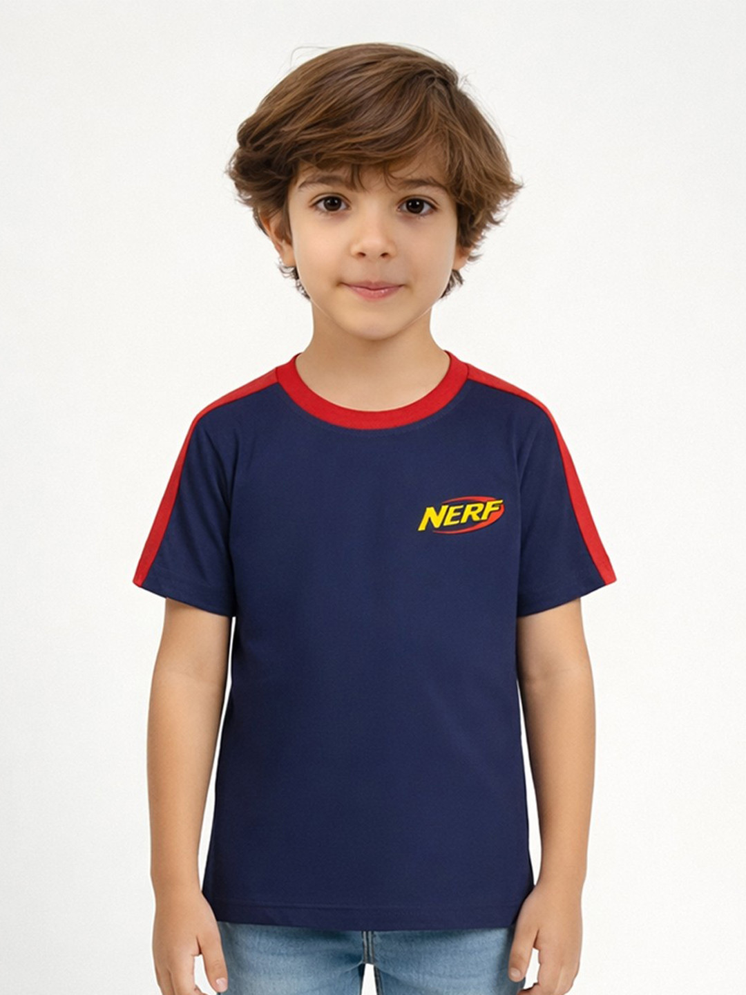 YK X Wildwoods Boys Nerf Printed Round Neck Half Sleeve T- shirt