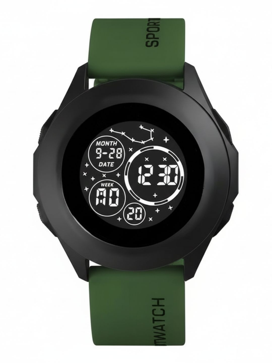LUXURIT Boys Printed Dial & Wrap Around Straps Digital Multi Function Watch LX-2220_GREEN