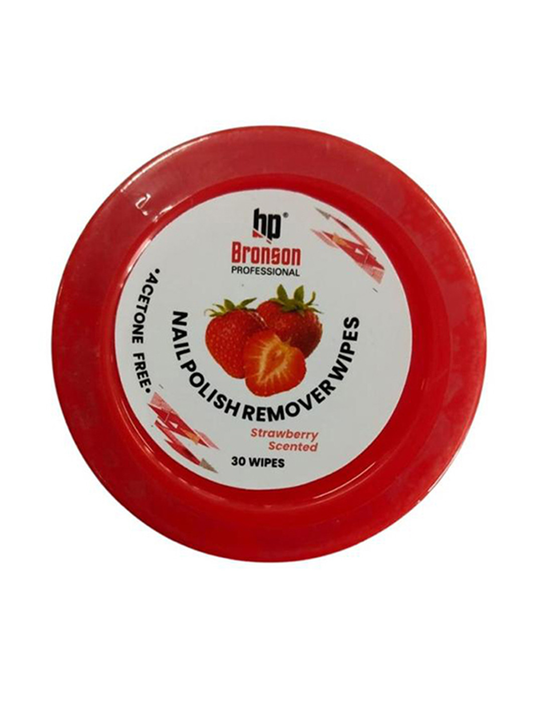 Bronson Professional Acetone-Free Nail Polish Remover Wipes - Stawberry Scented - 30N