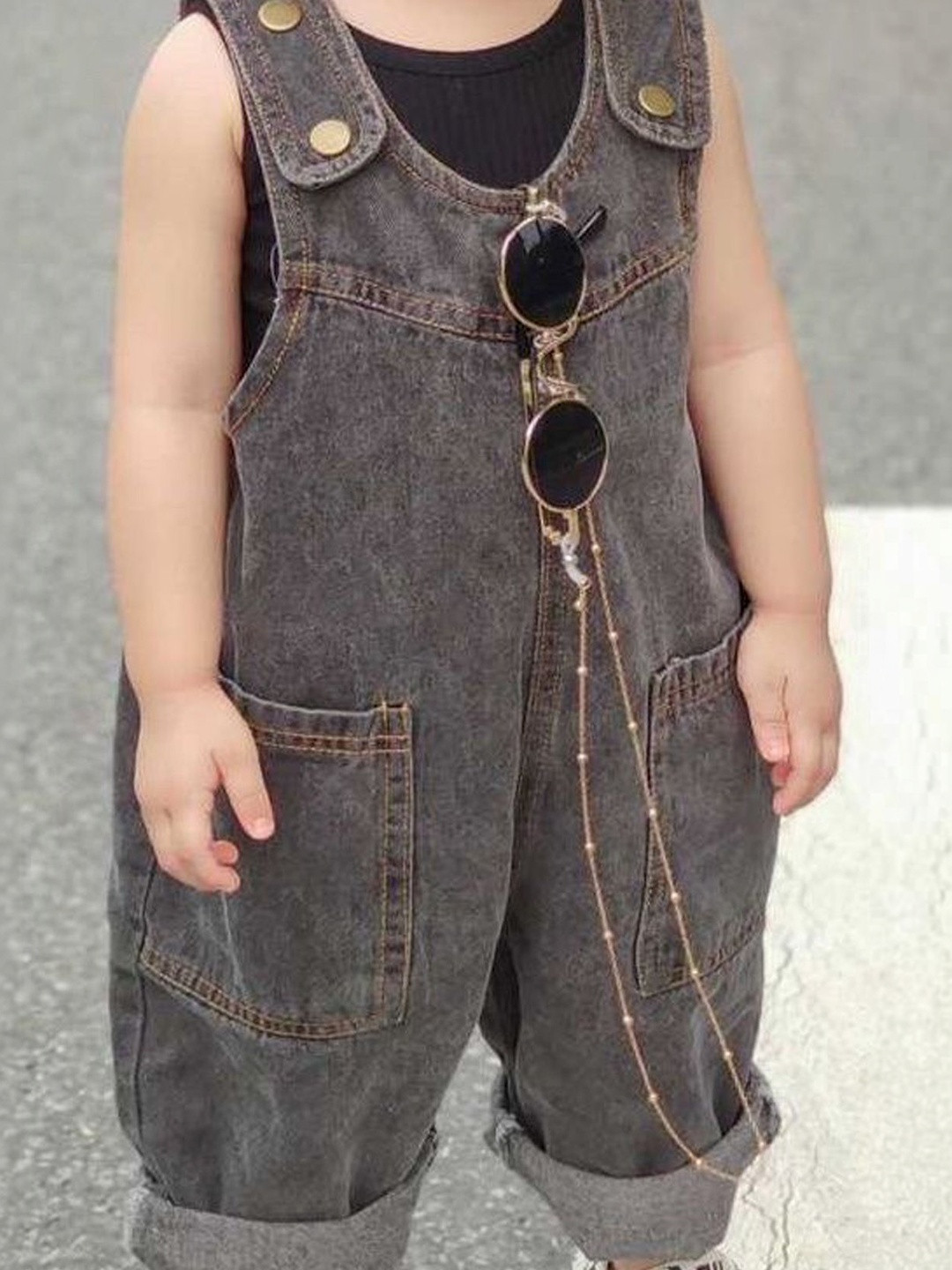 FOREVER FRIDAY Boys Slim-Fit Dungarees