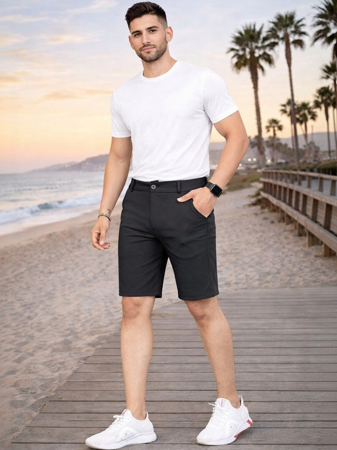 JAMES&GEORGE Men Running Sports Shorts