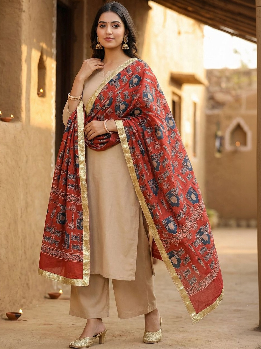 Kaizen TEXO FAB Women Cotton Dupatta