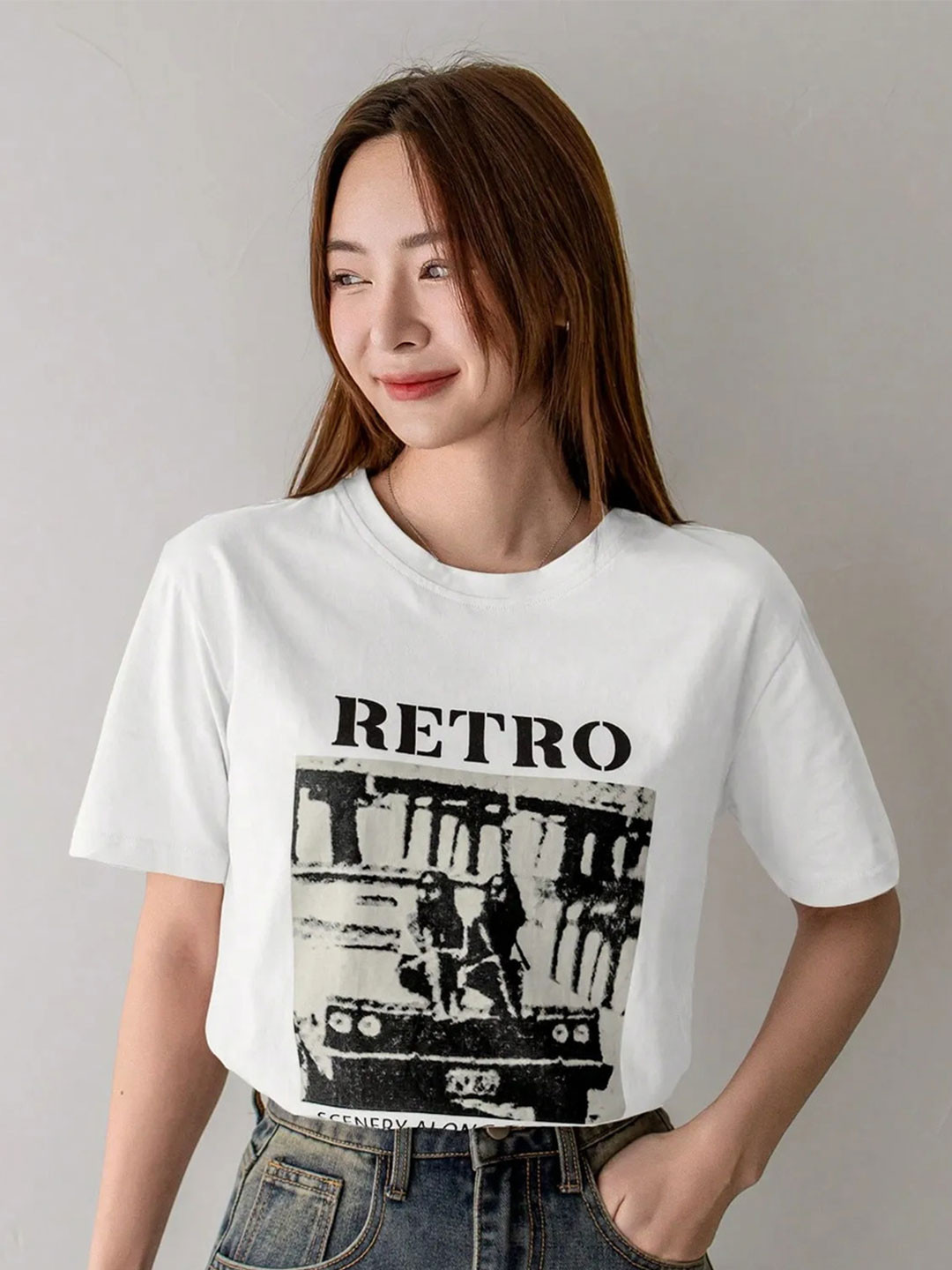 ELBATROSS Women Printed T-shirt