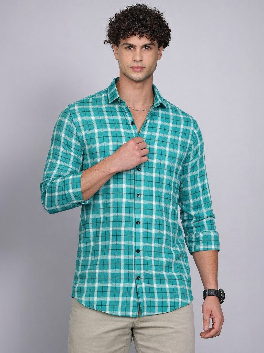 Blezza Men Comfort Checked Casual Shirt