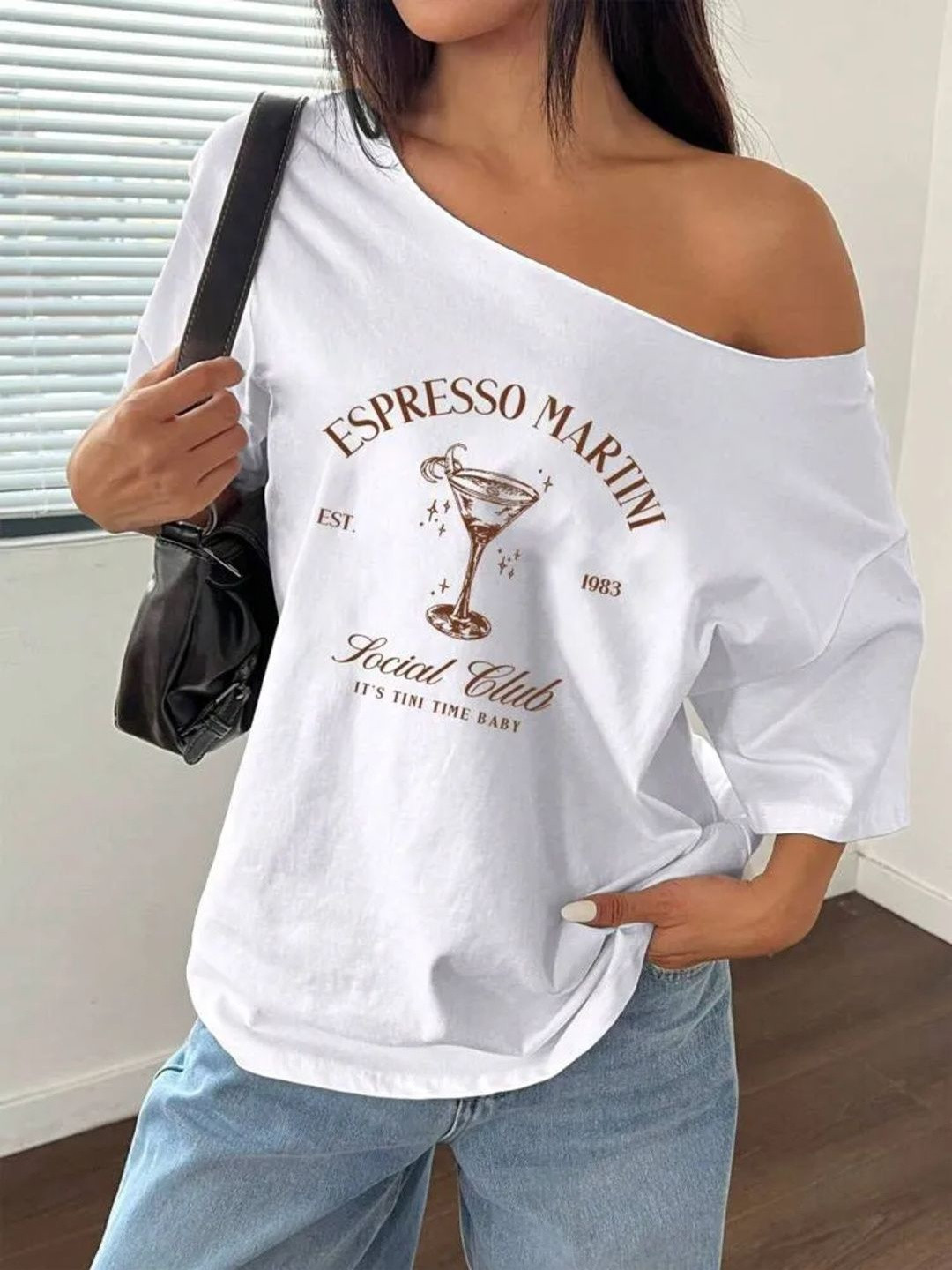 SZN Women Printed Drop-Shoulder Sleeves T-shirt