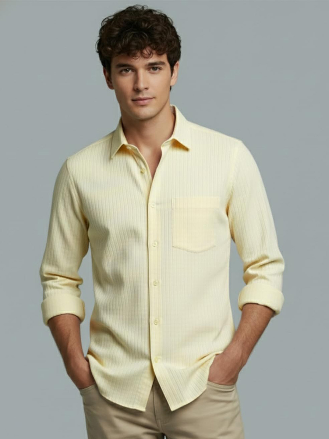 AMRIT TOP WEAR Men Smart Slim Fit Casual Shirt