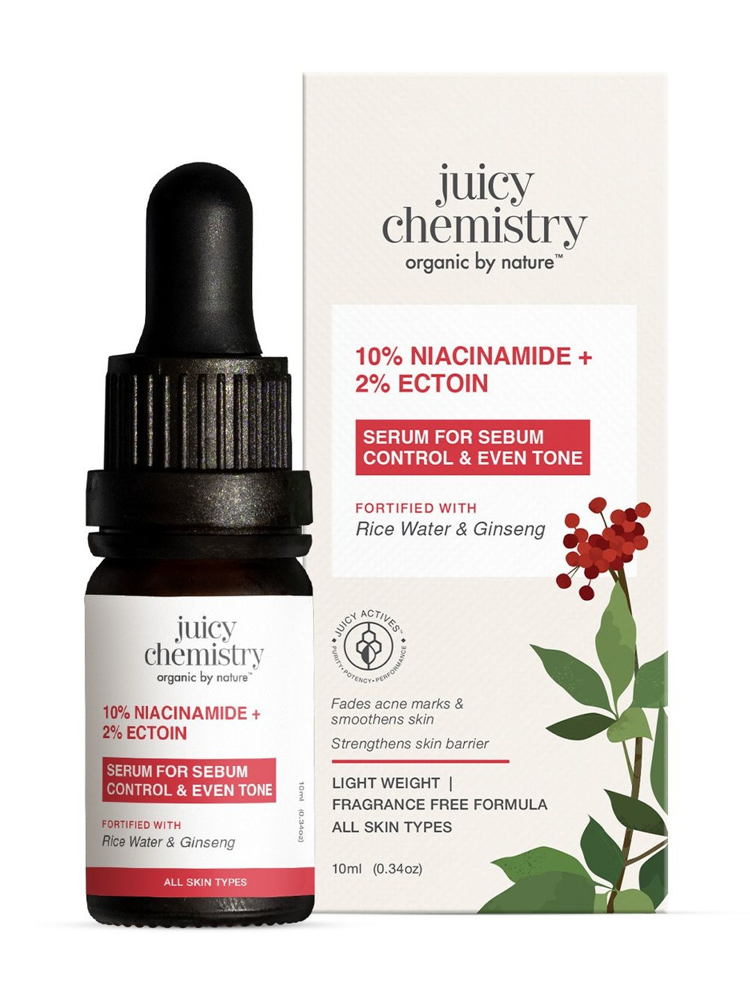 Juicy Chemistry 10% Niacinamide + 2% Ectoin Serum- 10 ml