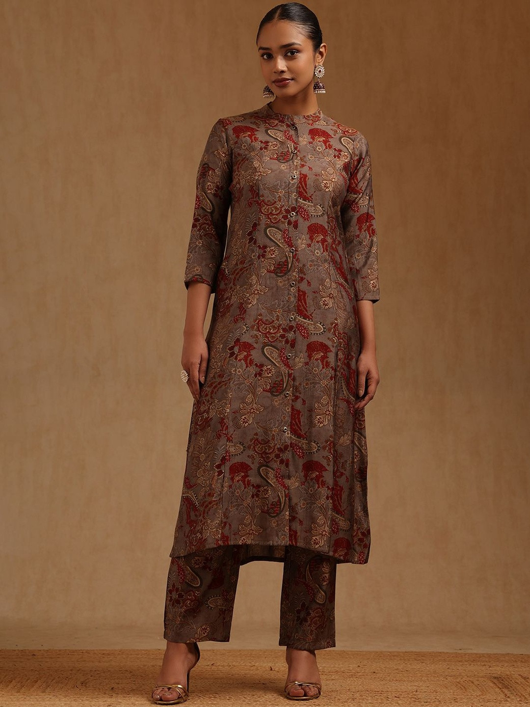 Soch Women Floral Printed Regular Kurta with Trousers