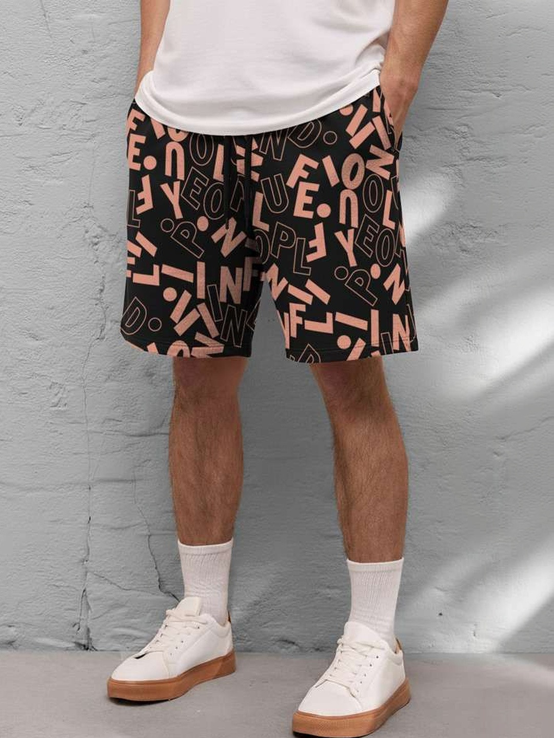 TRIPR Men Typography Printed Shorts