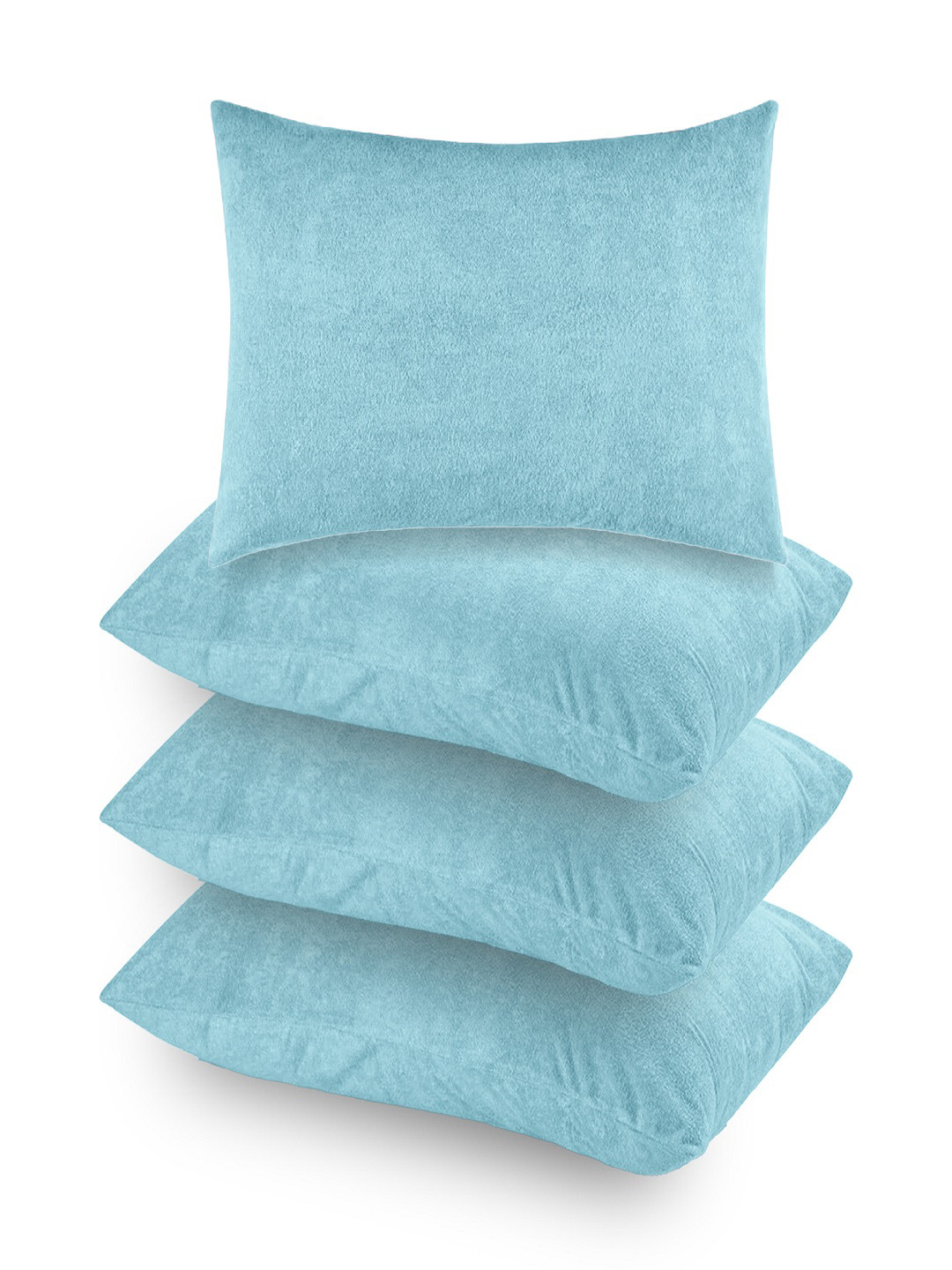 GADDA CO 4 Pieces Blue Waterproof Pillow Protector Covers With Zipper