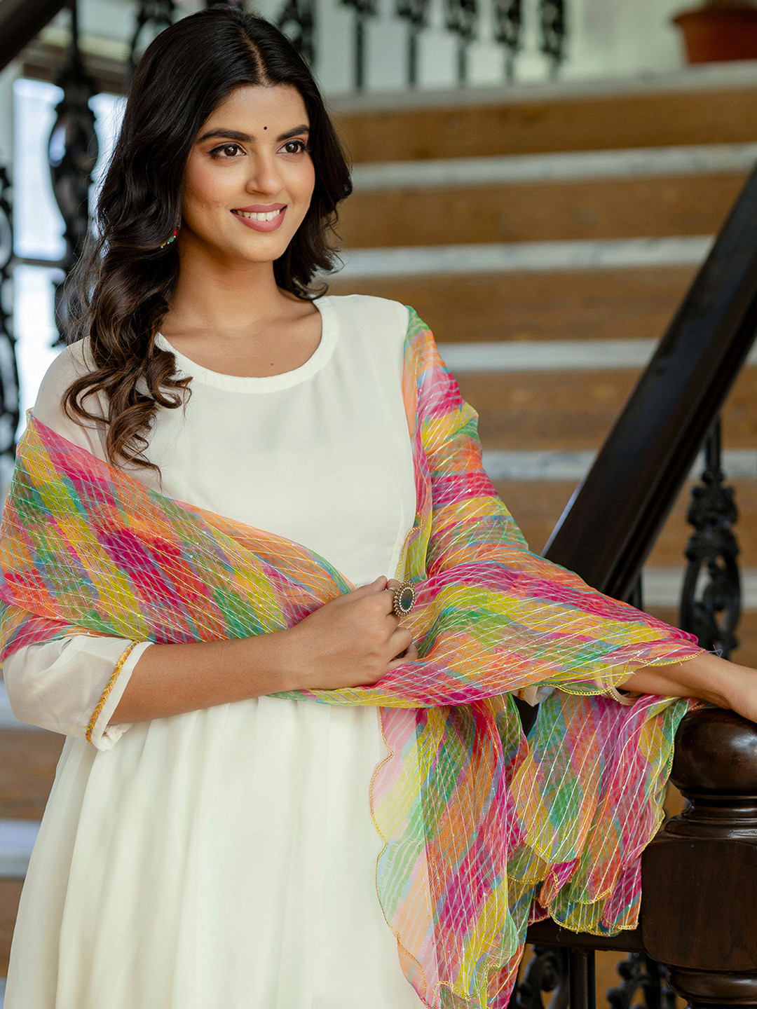 Anouk Rustic Women Empire Kurta with Trousers & With Dupatta