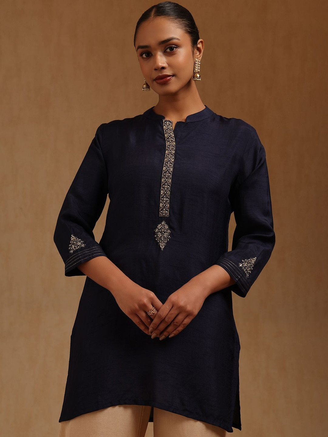 Soch Mandarin Collar Embroidered Tunic