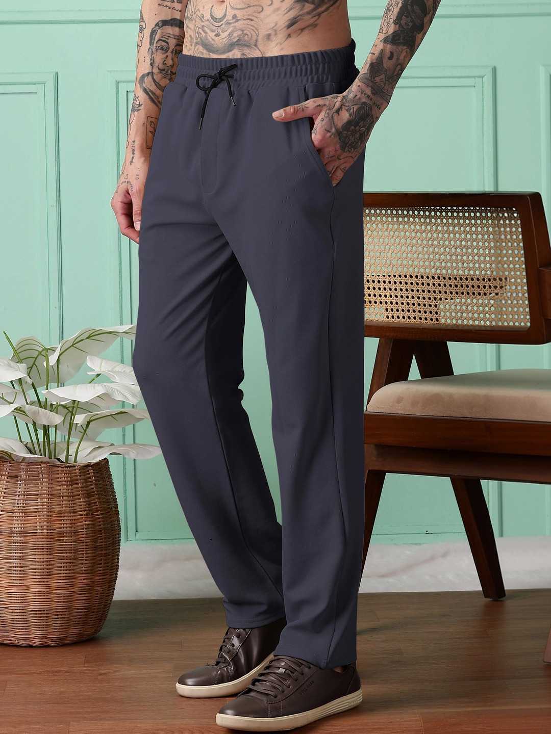 SWADESI STUFF Men Mid-Rise Track Pants