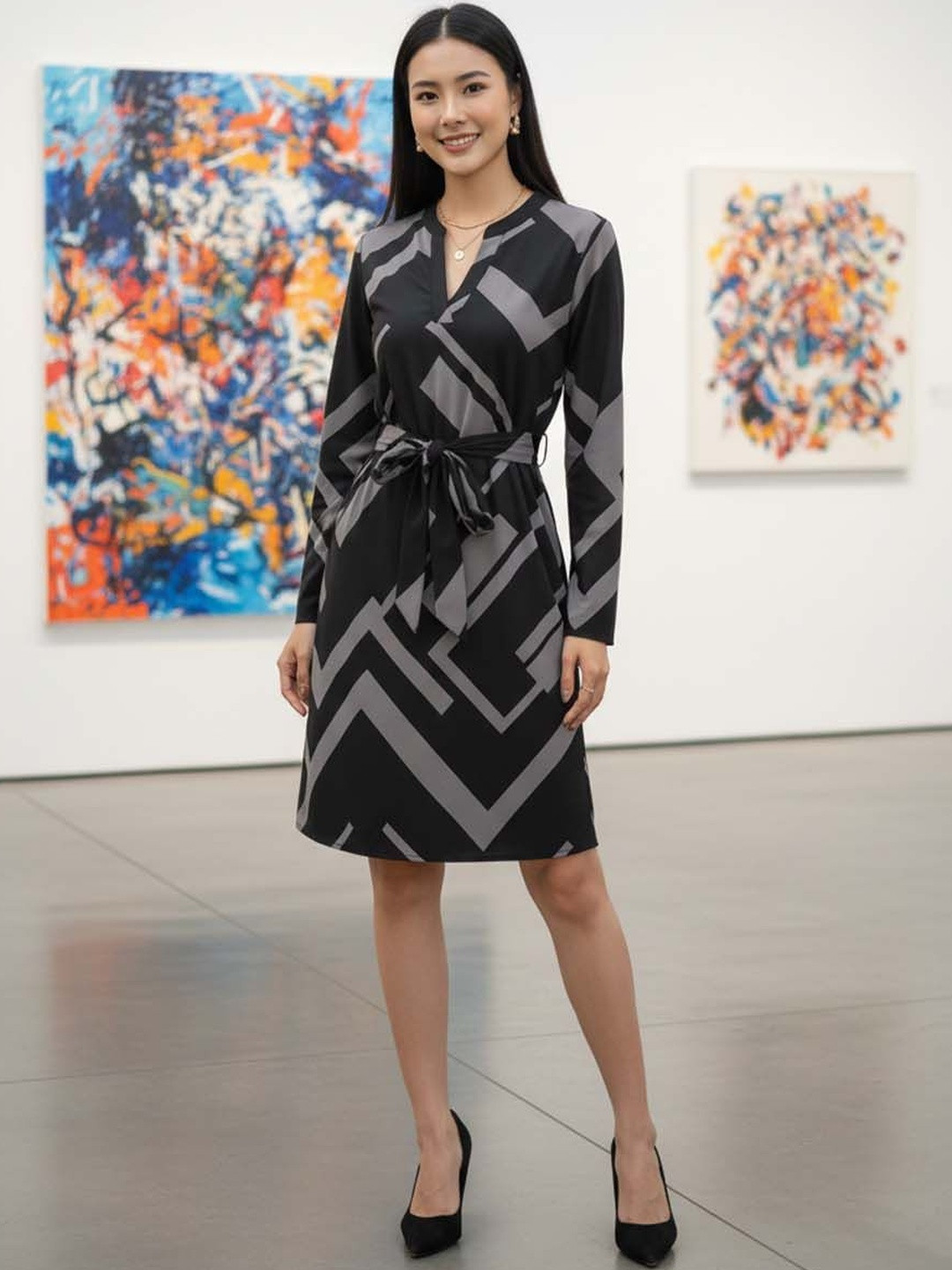 GENZILOOKS Print Dress