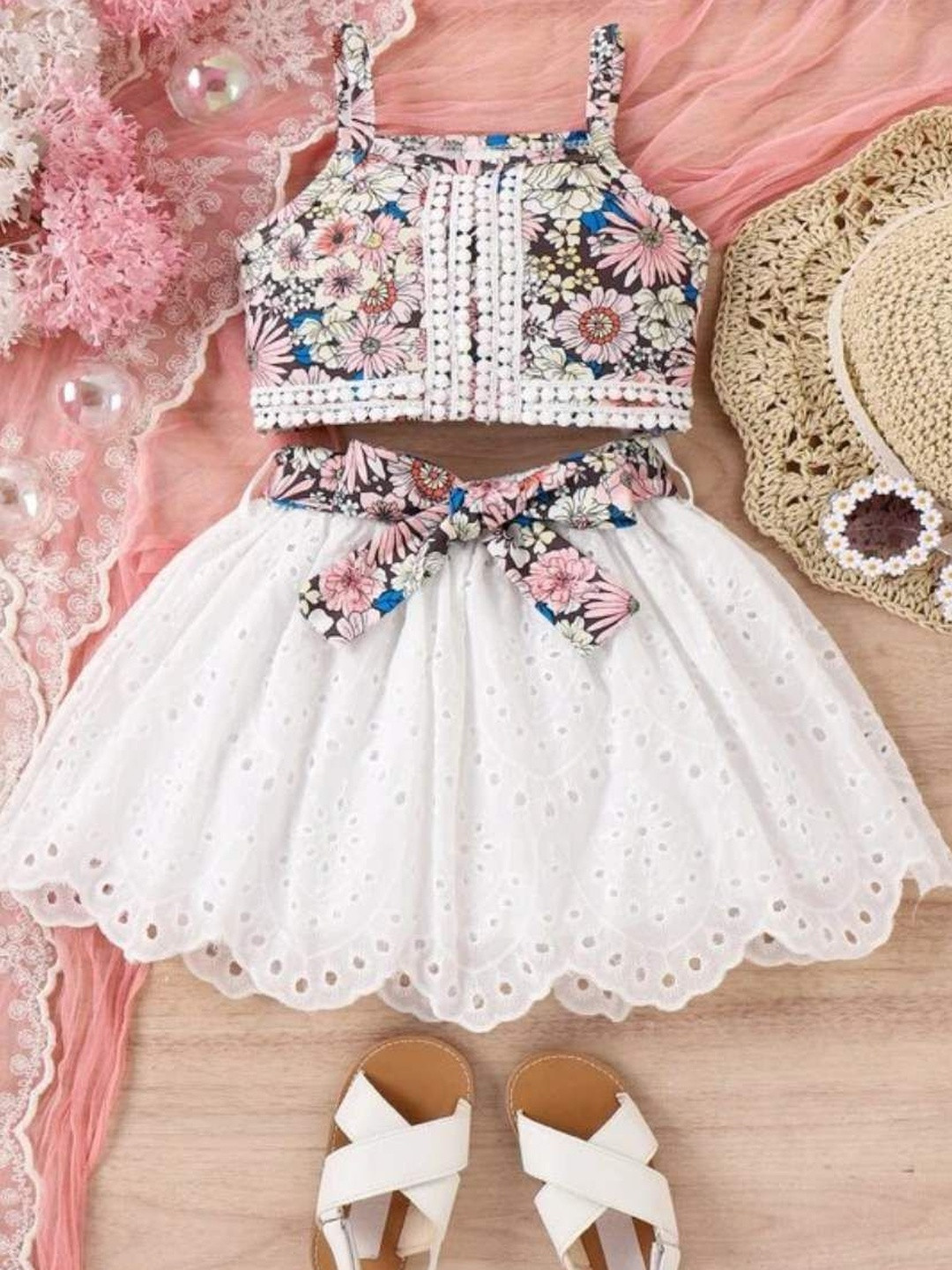 MENSBIT Floral Fit & Flare Dress
