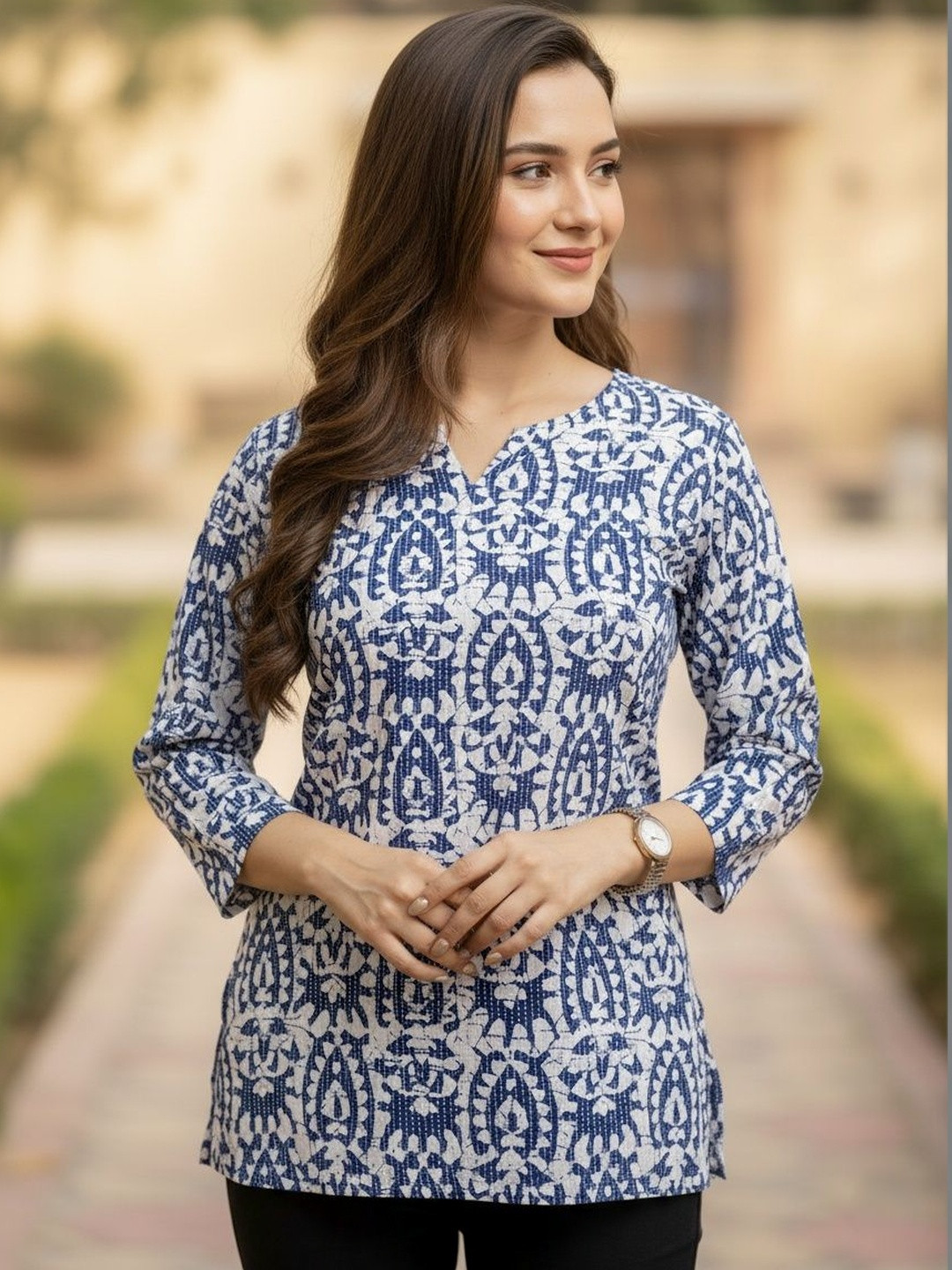 Pjyot by surhi Women Floral Printed Block Print Kurta