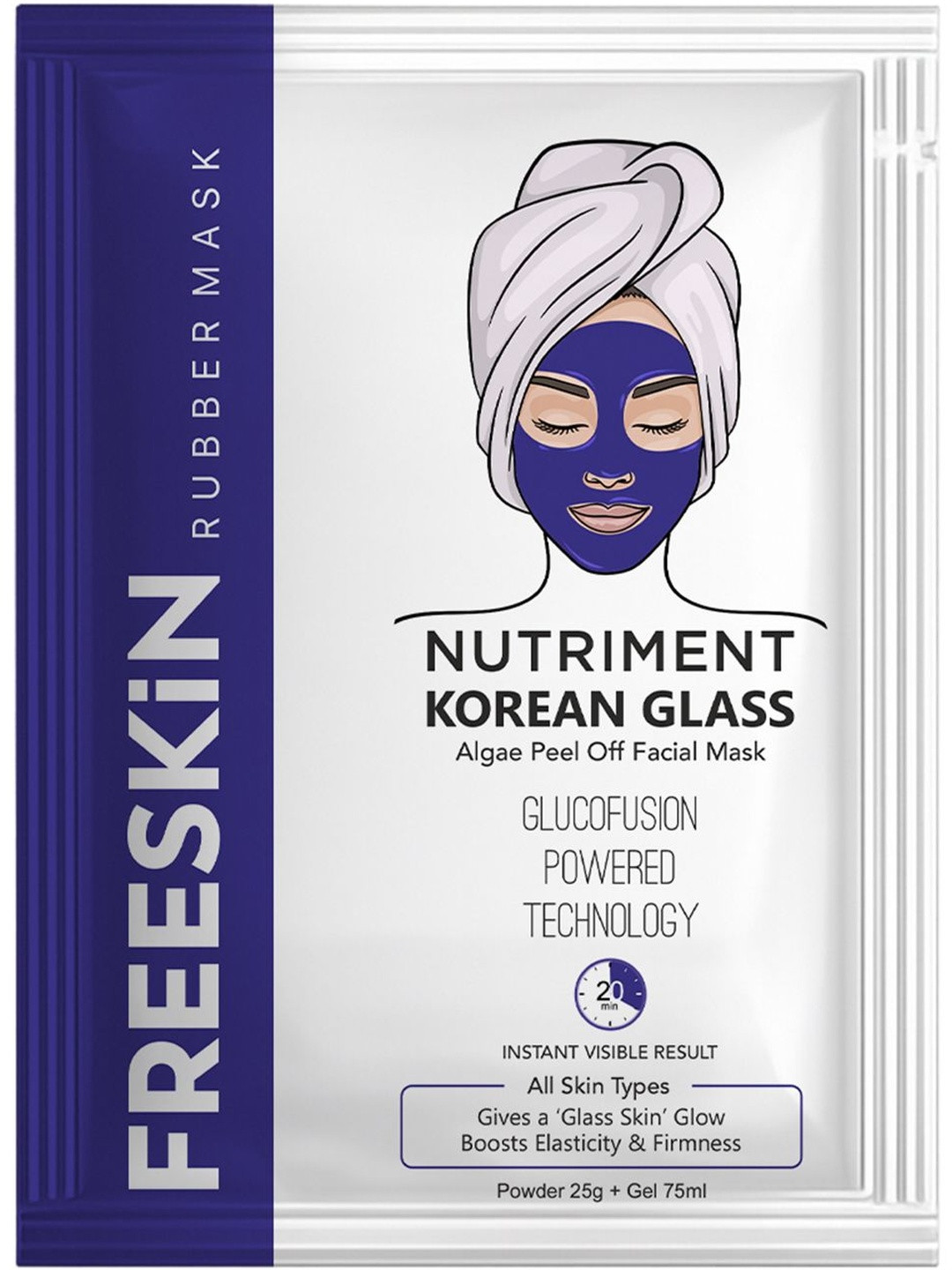 Freeskin Nutriment Korean Glass Algae Peel-Off Rubber Mask Powder + Gel - 100 g