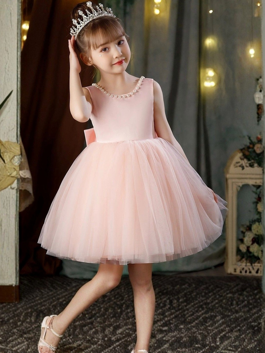 Tejam Satin Fit & Flare Dress