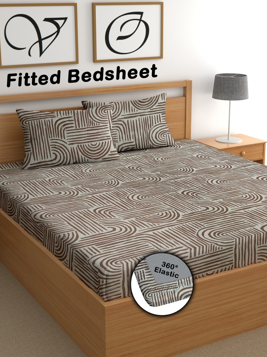 CG HOMES White 180 TC Bedsheet with 2 Pillow Covers