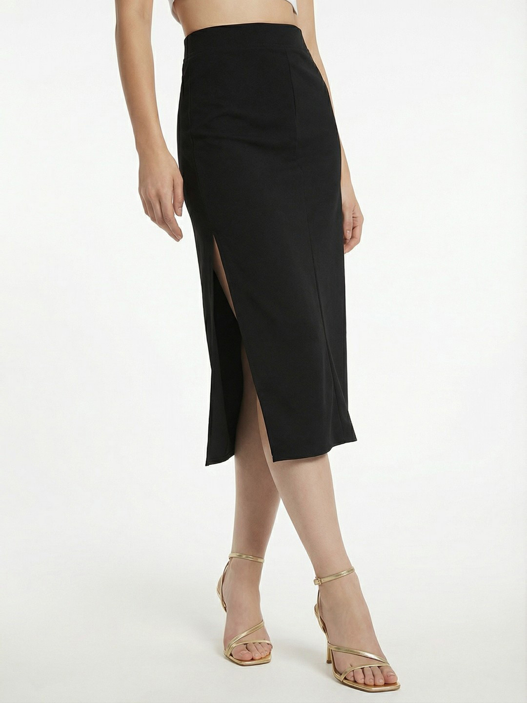 AIOQ Pencil Midi Skirt