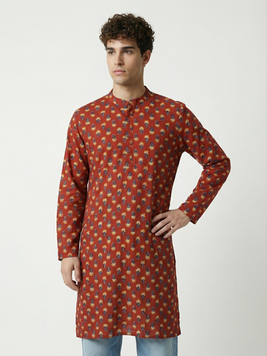Anouk Rustic Printed Straight Kurta