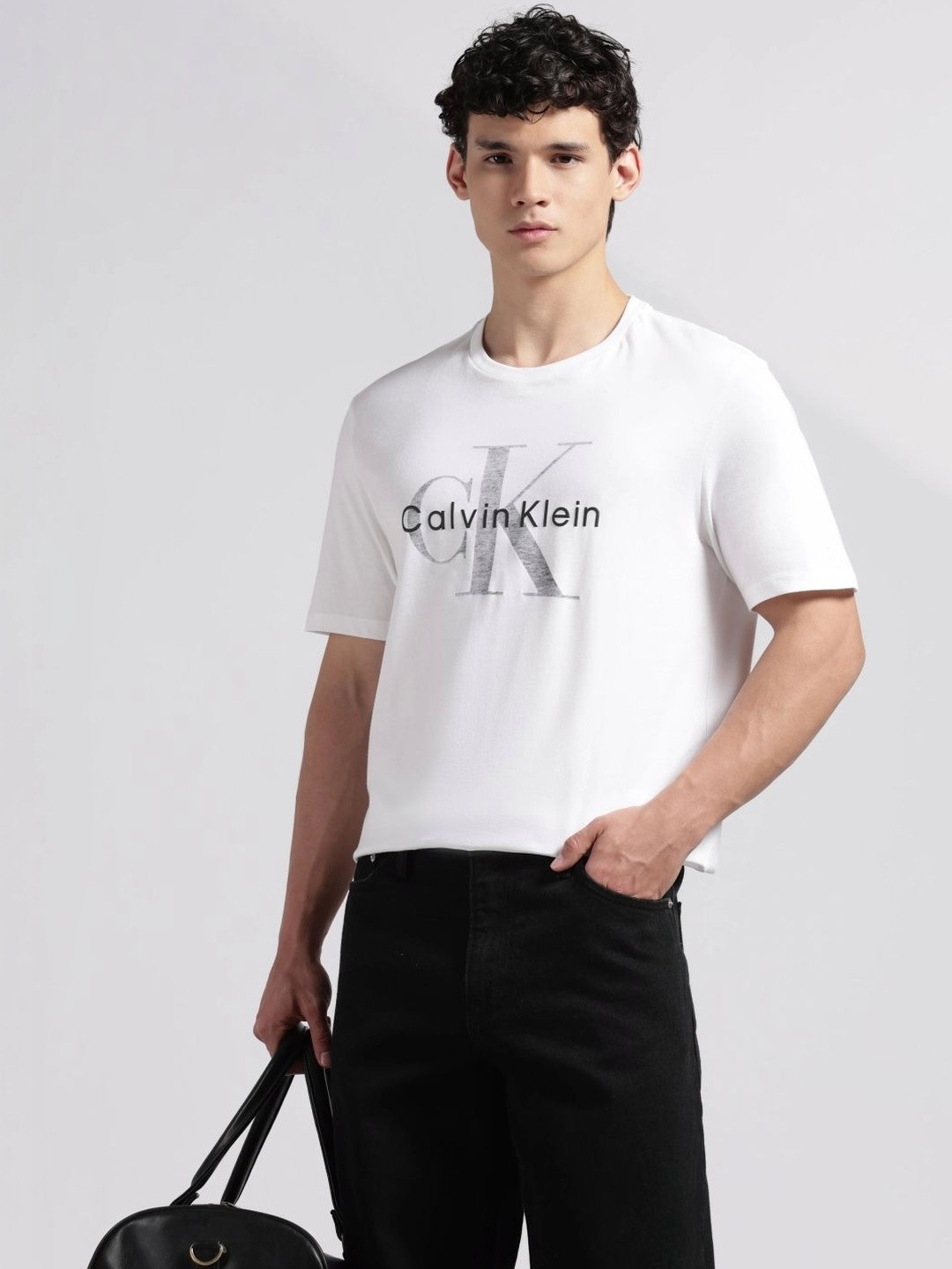 Calvin Klein Jeans Men Brand Logo Printed T-shirt