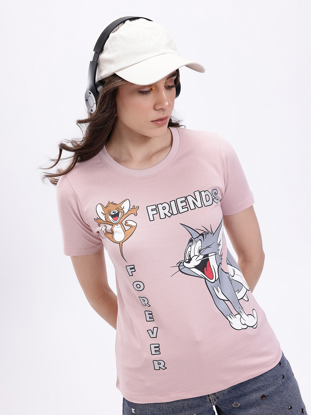 Kook N Keech Tom & Jerry Humor & Comic Printed Regular Fit T-shirt