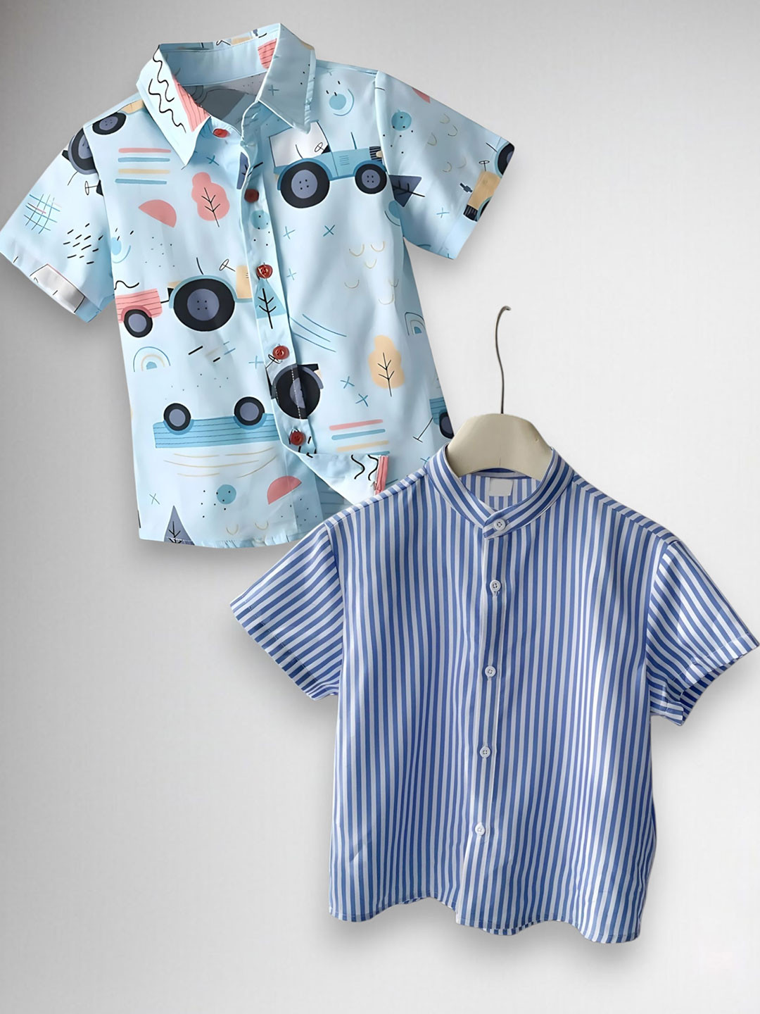 RAVYA TRENDZ Boys Classic Striped Casual Shirt