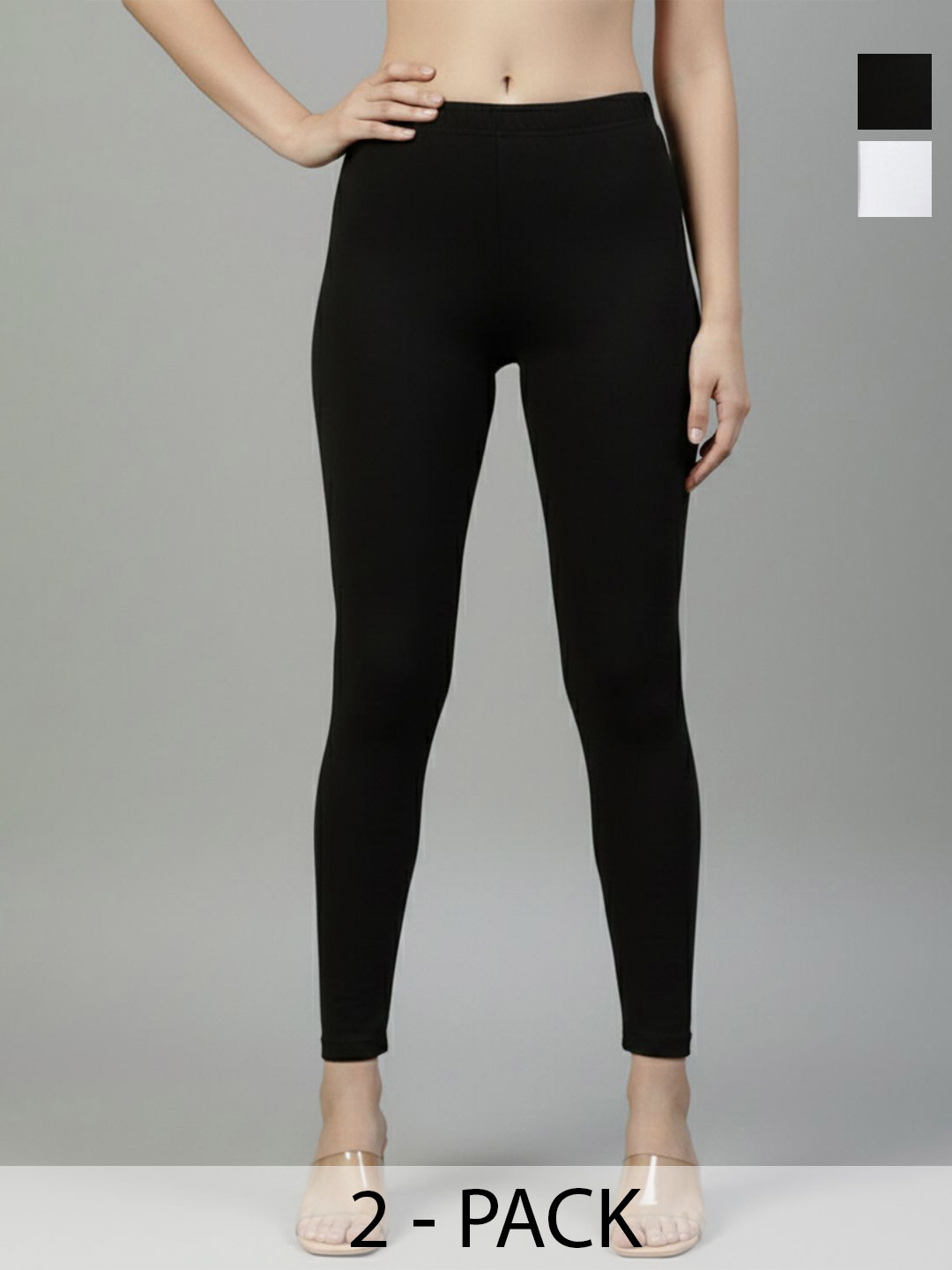 ZAYANQA Pack of 2 Ankle Length Leggings