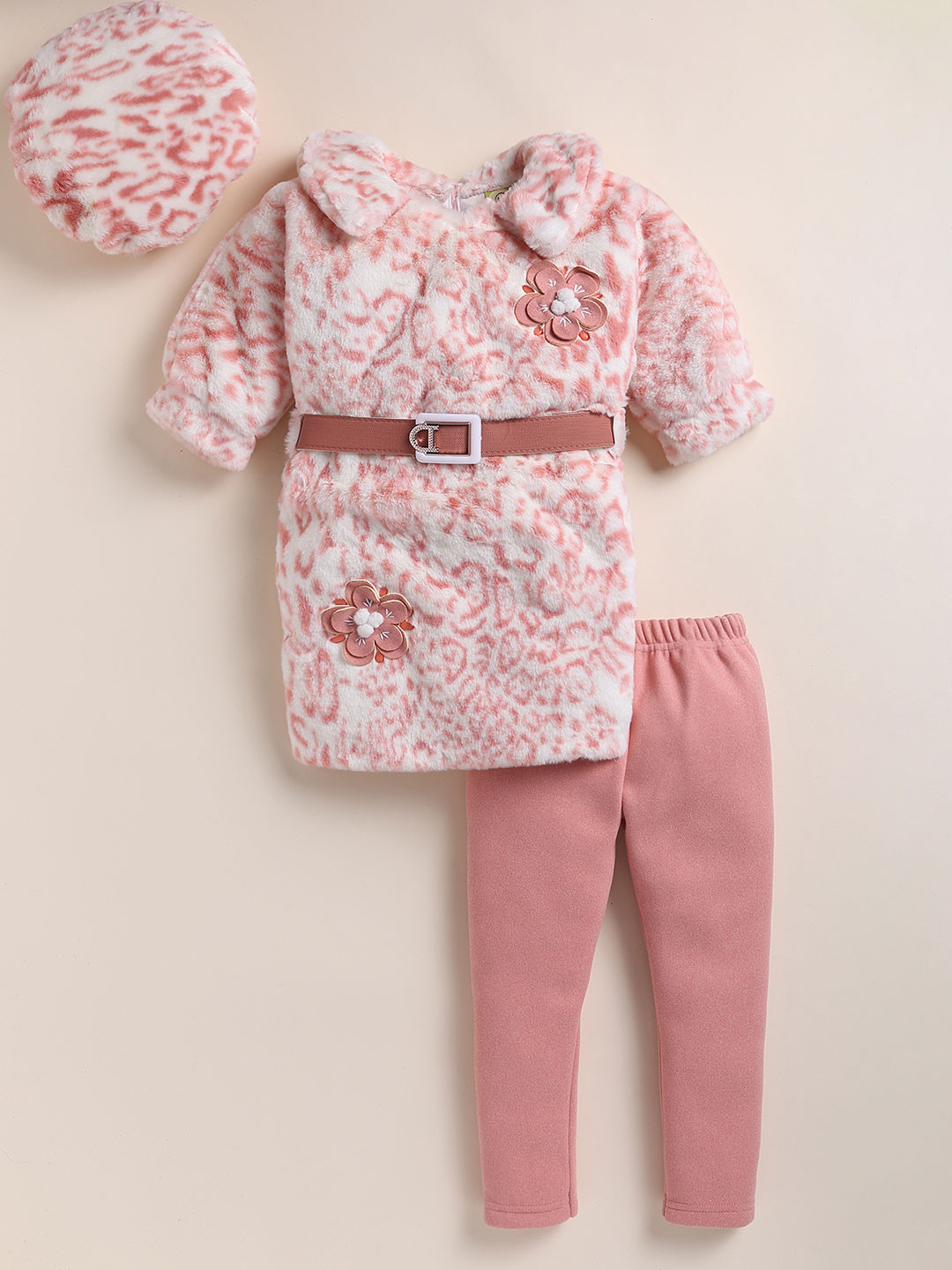 NUTTY BUTTY Floral Print Puff Sleeve A-Line Dress