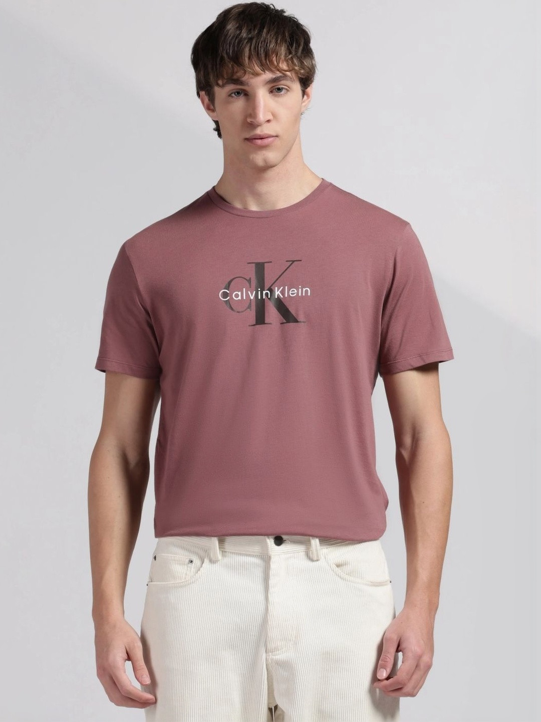 Calvin Klein Jeans Men Brand Logo Printed T-shirt