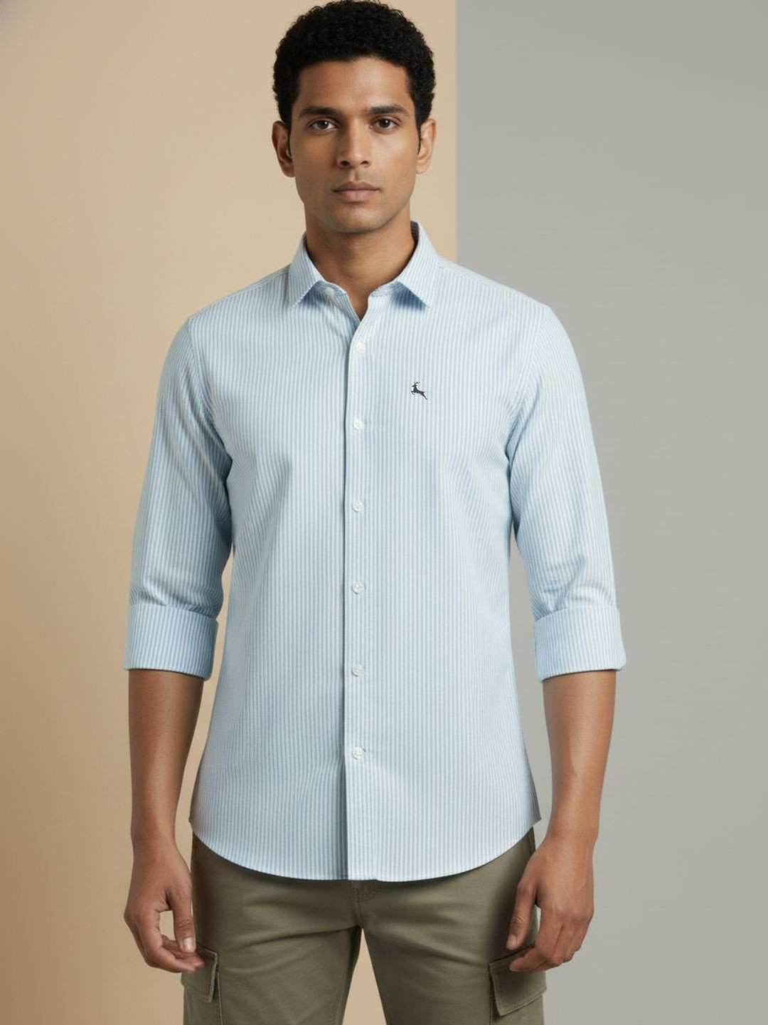 Zee Gold Men Comfort Striped Casual Shirt