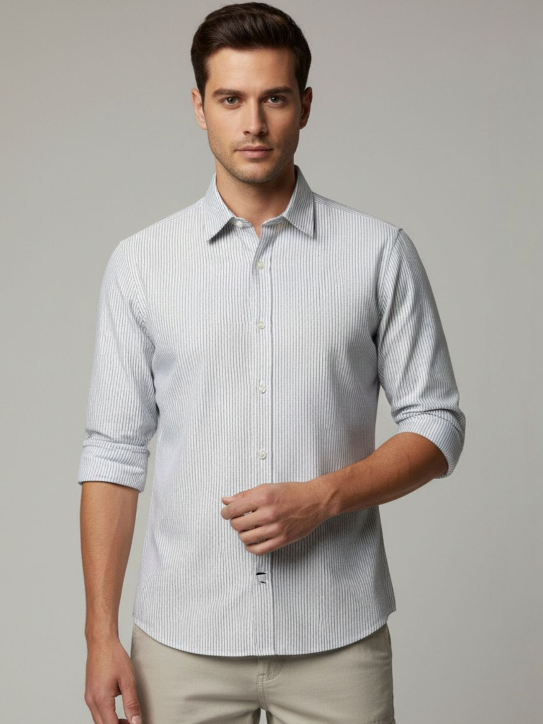 Zee Gold Men Comfort Striped Casual Shirt