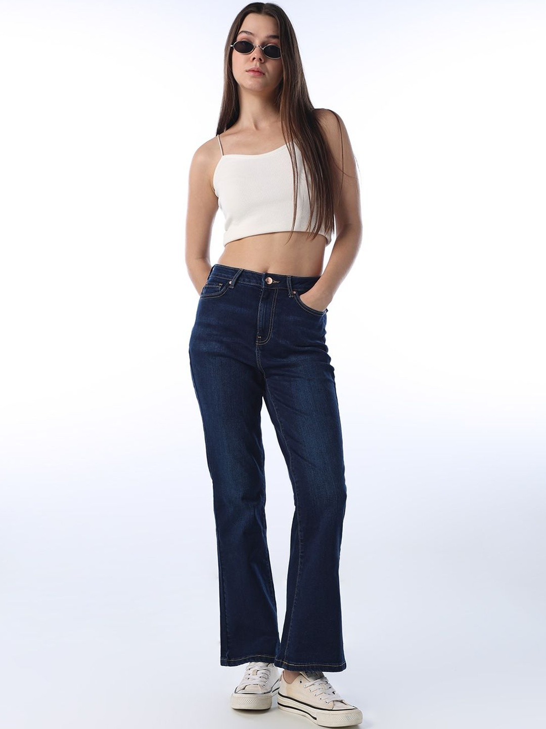 ONLY Women Flared High-Rise Light Fade Jeans