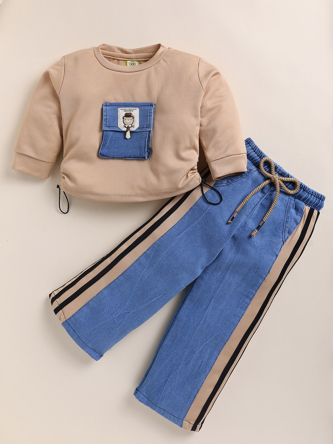 NUTTY BUTTY Full Sleeves Denim Top & Pant Set