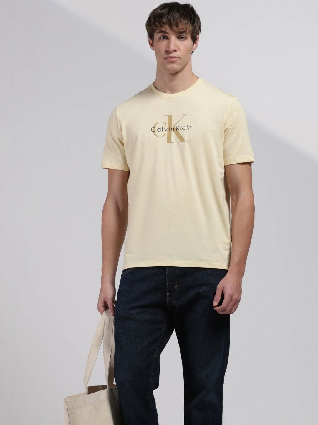 Calvin Klein Jeans Men Brand Logo Printed T-shirt