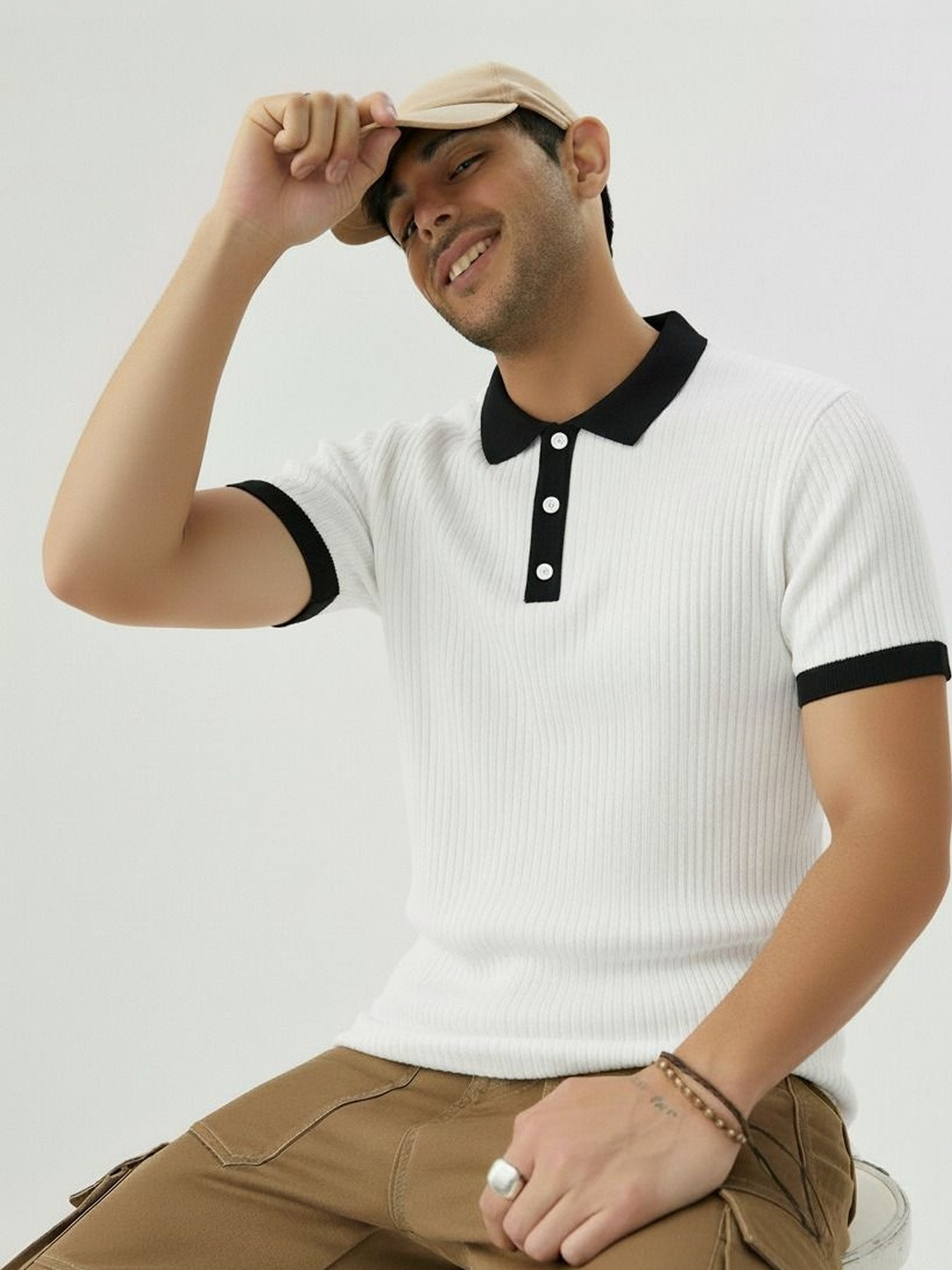 Mobox Men Polo Collar T-shirt