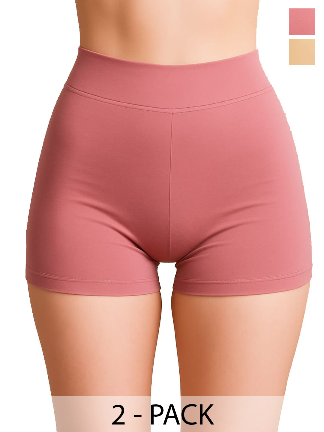 UNIFITFASHION Pack of 2 High-Rise Boy Shorts Briefs