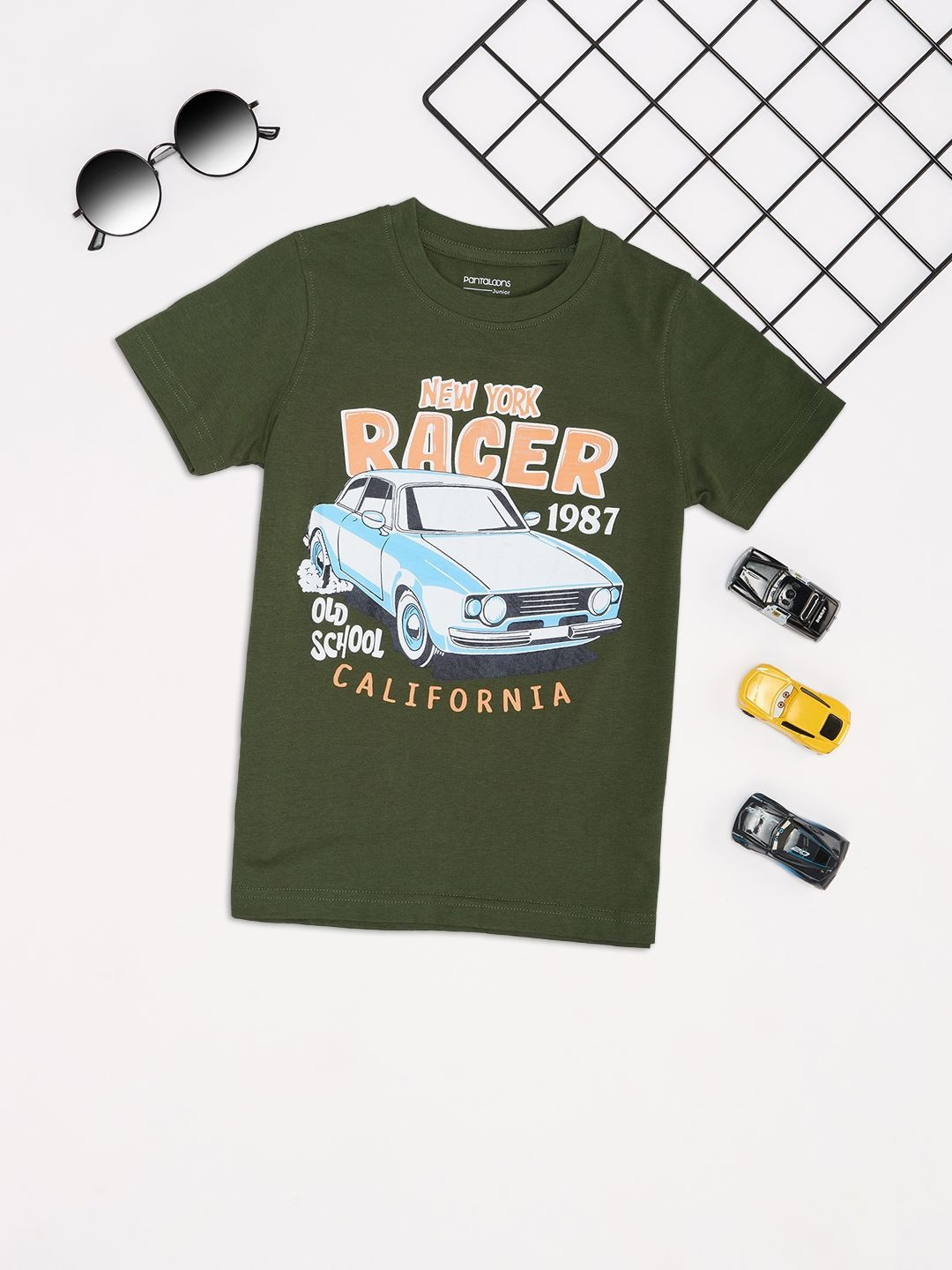 Pantaloons Junior Boys Printed Round Neck Short Sleeve T-shirt