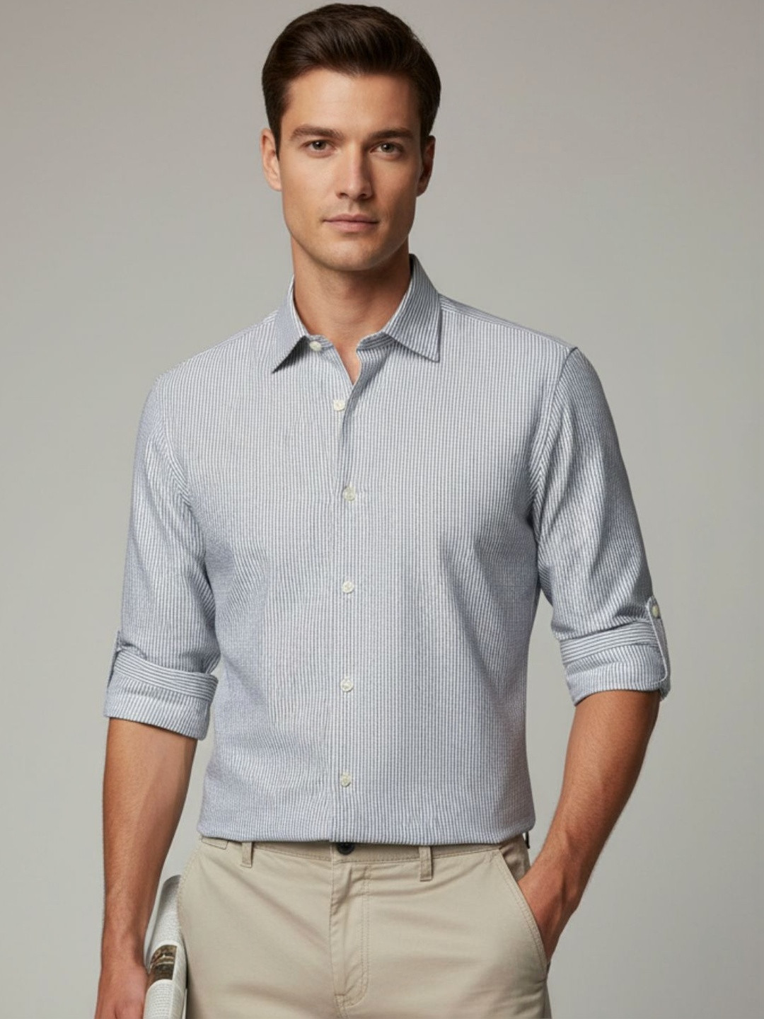 Zee Gold Men Comfort Striped Casual Shirt