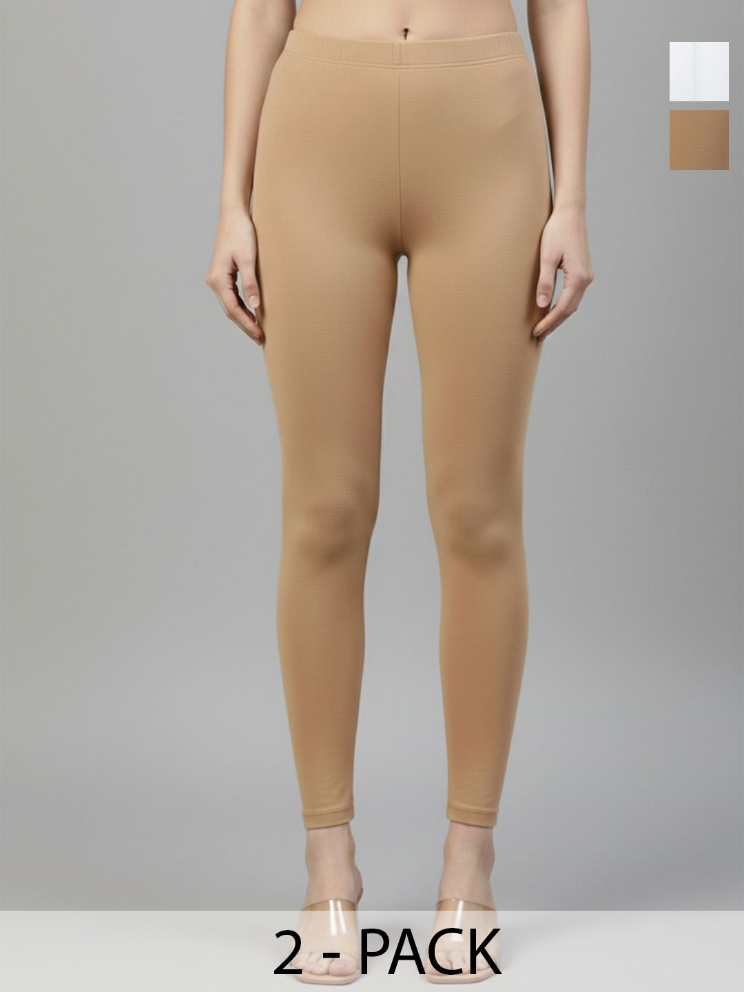 ZAYANQA Pack of 2 Ankle Length Leggings