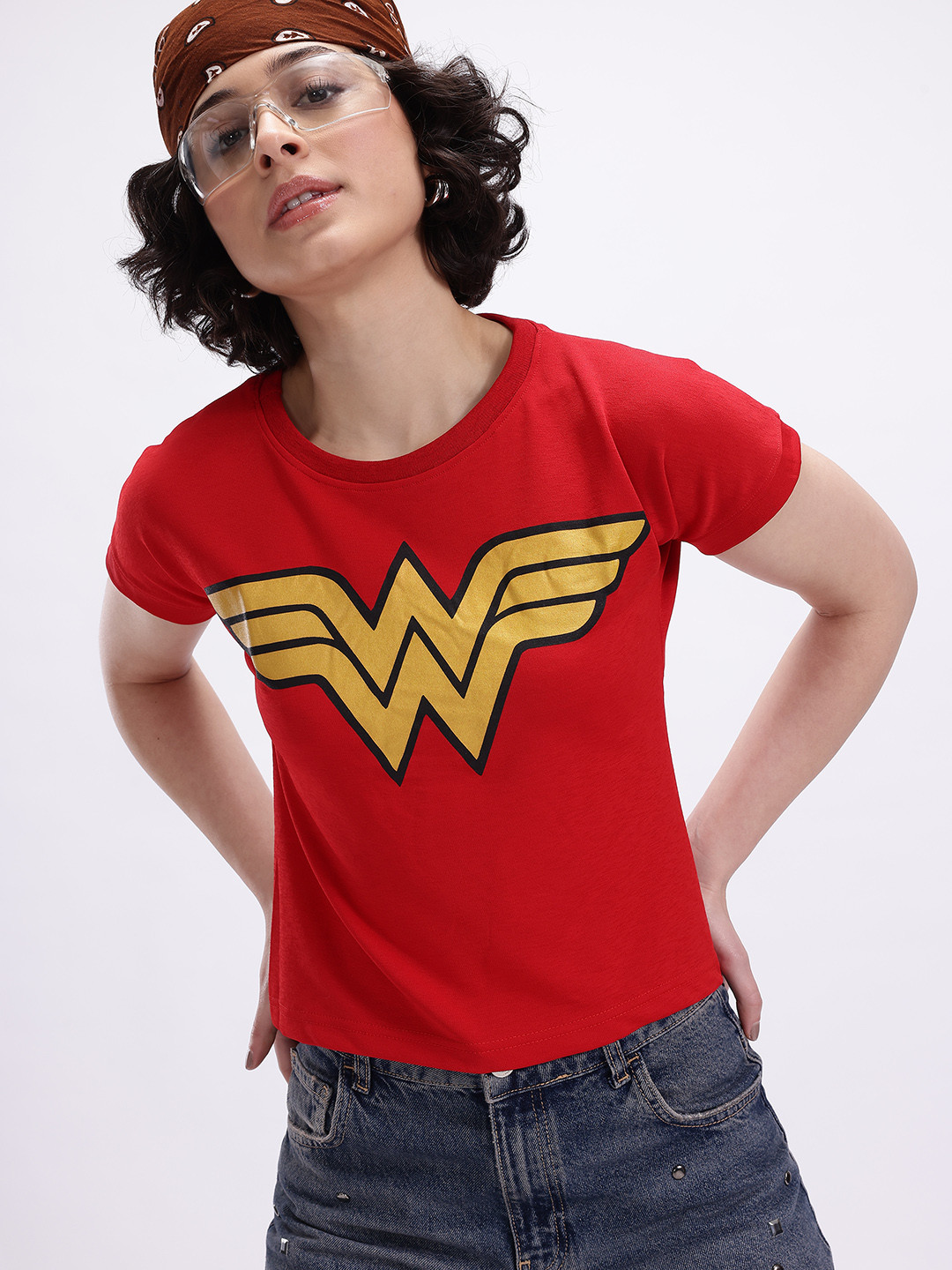 Kook N Keech Wonder Woman Print Extended Sleeves T-shirt
