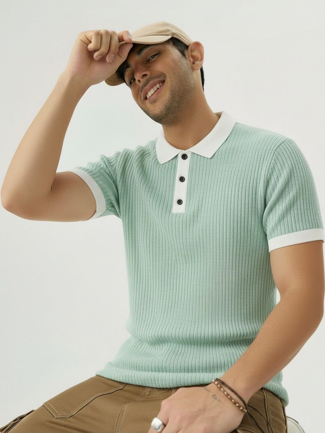 Mobox Men Polo Collar T-shirt