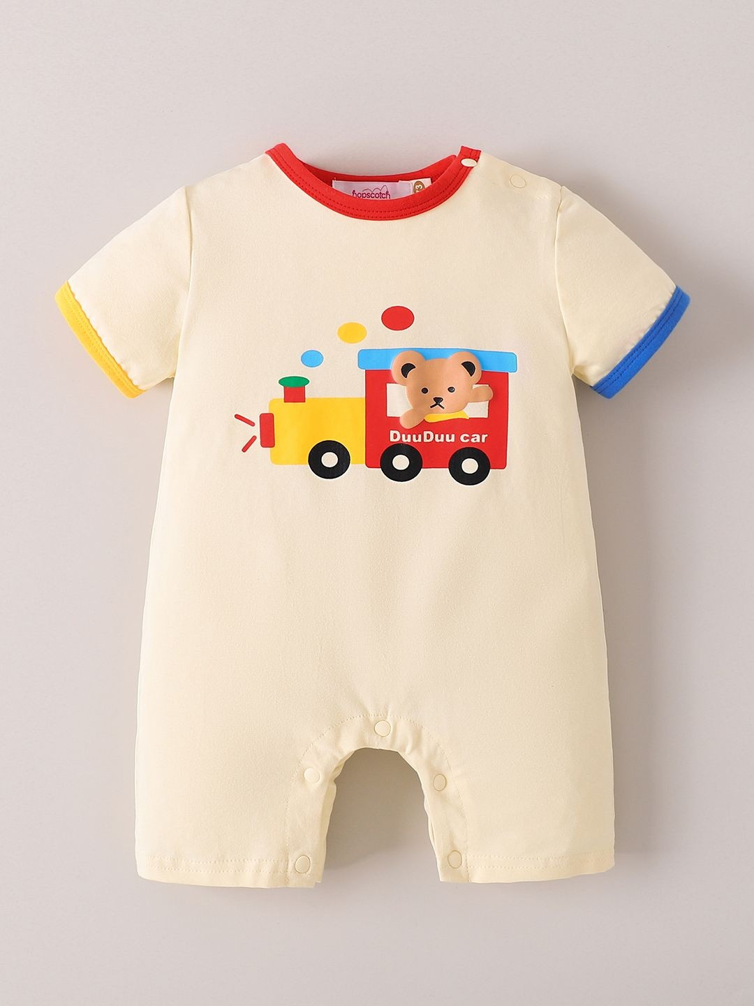 Hopscotch Infant Boys Cotton Rompers